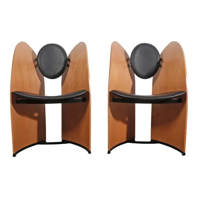 Pair of “Sevilla” Style Postmodern Armchairs Circa. 1990s