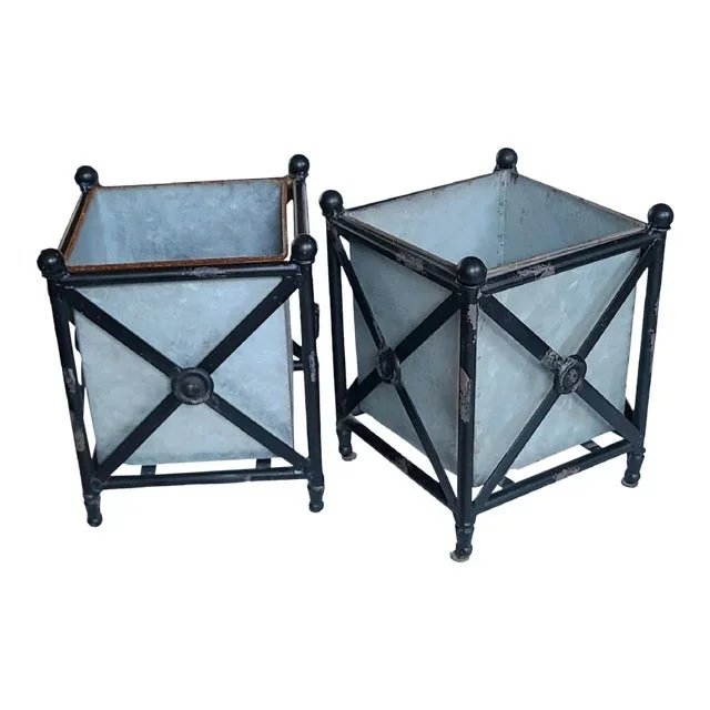 Pair of ‘X’ Cachepots