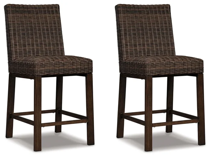 Paradise Trail – Barstool (Set of 2) – Medium Brown