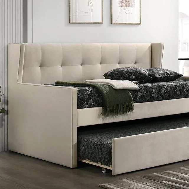 PIRENE Twin Daybed w/ Trundle, Beige
