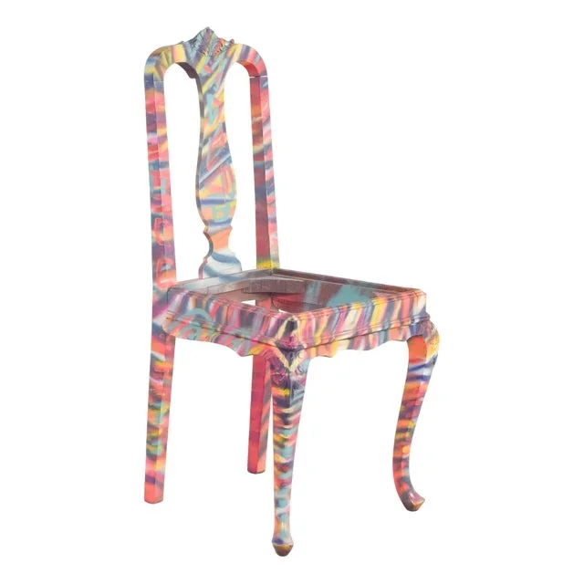 Portuguese Painted Chair by Francisco Camilo, 1950s