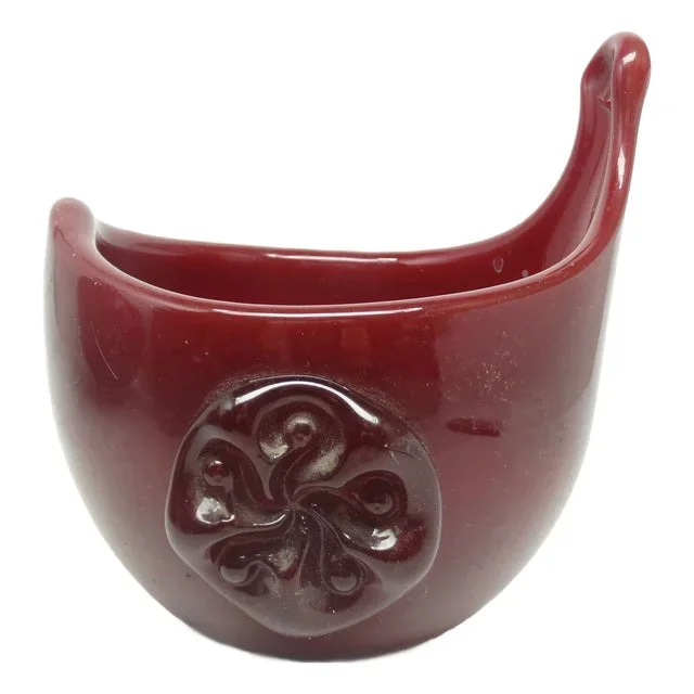 Postmoder Salt Holder attributed to Wolomin Glassworks attributed to Jerzy Słuczan-Orkusz, Poland, 1970s