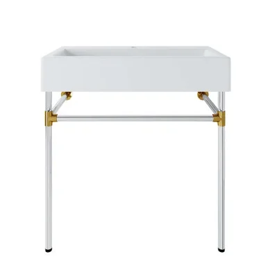 Redeem 32″ Silver Stainless Steel Wall-Mount Bathroom Vanity / EEI-5542