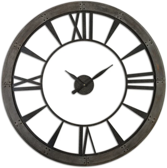 Ronan Large Wall Clock 06084 by Uttermost at Old Brick Furniture & Mattress Co.