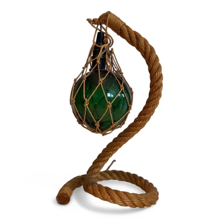 Rope and Glass Table Lamp by Adrien Audoux & Frida Minet