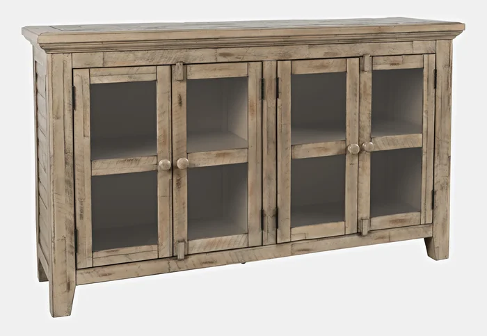 Rustic Shores 4 Door Low Cabinet 1620-5432 by Jofran at Old Brick Furniture & Mattress Co.