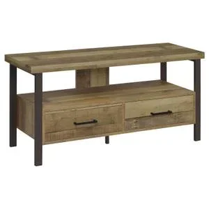 Ruston 2-drawer Engineered Wood 48″ TV Stand Weathered Pine