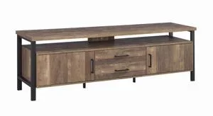 Ruston 71″ 2-drawer Rectangular TV Console Rustic Oak