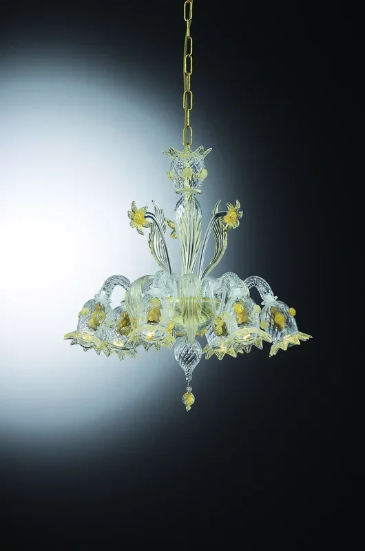 S. Zaccaria – Lampadario Di Murano Con 6 Luci – Vetro Murano