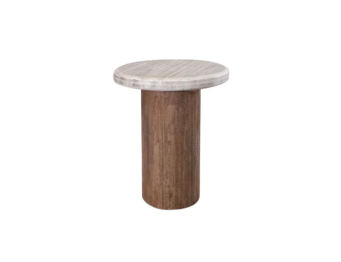 Sahara – End Table – Light Cream / Brown Caramel