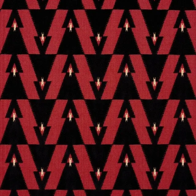 SAMPLE – Schumacher Kalido Velvet Fabric In Ladybird