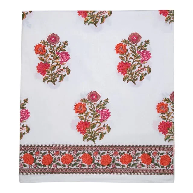 Sanya Flat Sheet, Queen – Pink & Orange