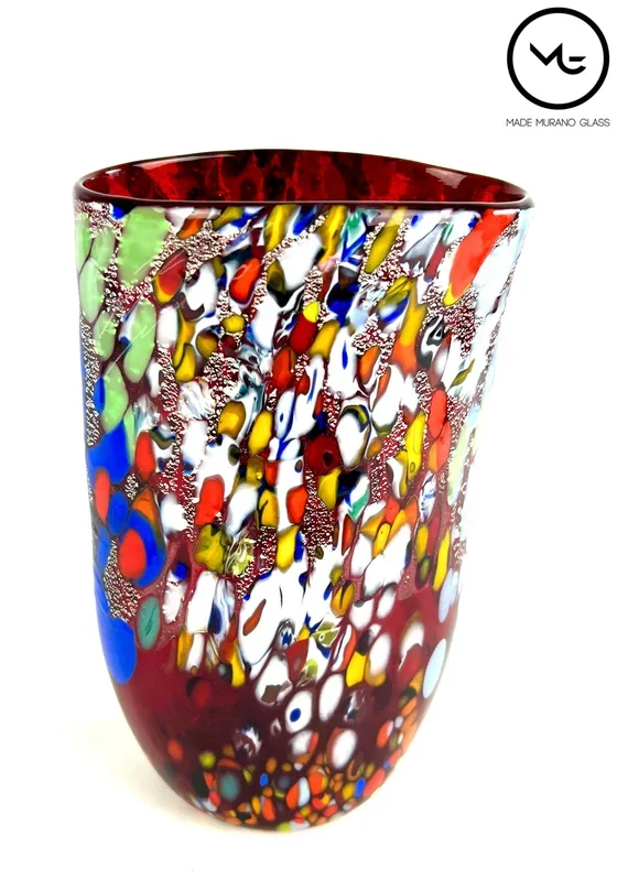 Schissa – Red Murano Glass Vase “Fantasy”