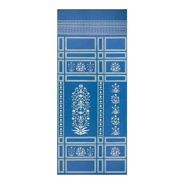 Schumacher X Marie-Anne Oudejans Bar Palladio 2 Panel Set In Blue