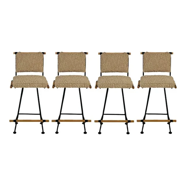 Set of 4 ‘Los Feliz’ Swiveling Counter Stools by Design Frères