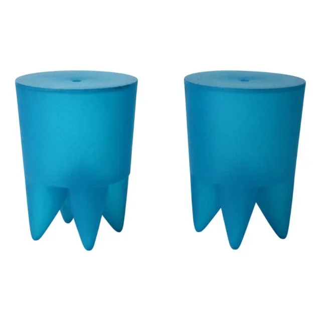 Set of Bubu Stool in Translucent Blue by Philippe Stark for XO, 1990s