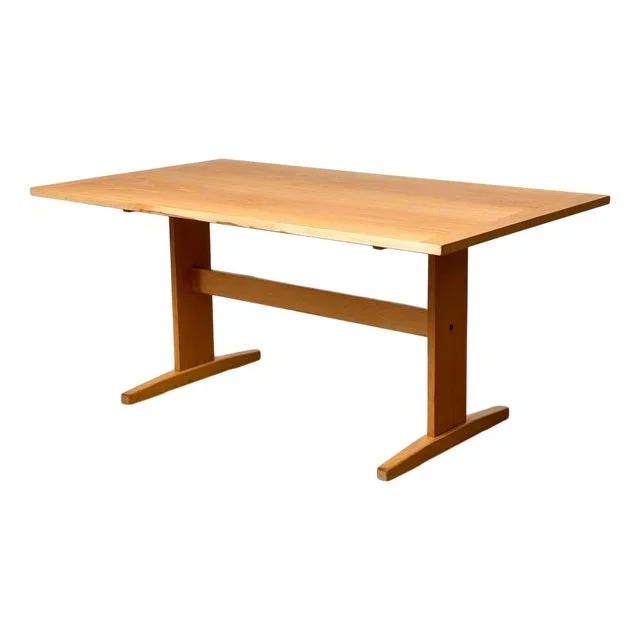Shaker Dining Table in Beech, Denmark, 1950s-1960s