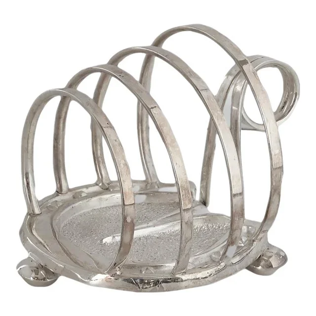 Silver-Plate Horseshoe Toast / Letter Rack