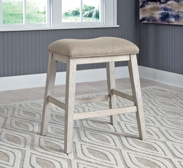 Skempton – Upholstered Stool (Set of 2) – White