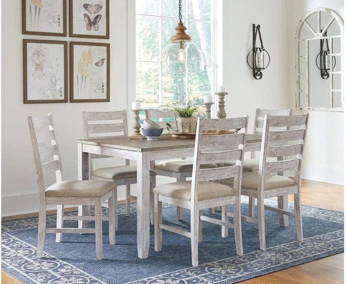 Skempton Cottage 7 Pc.Dining Room Set, Whitewash