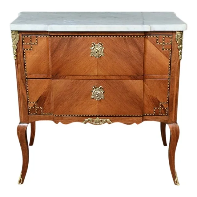 Small Early 20th Century Louis XV Mahogany Chest of Drawers