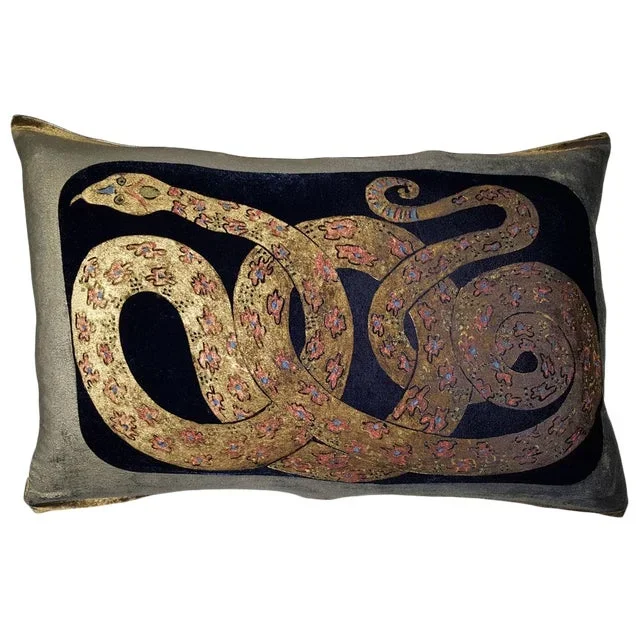 Snake Silk Velvet Pillow Cover