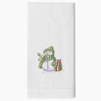 Snowman Presents Hand Towel by Henry Handwork