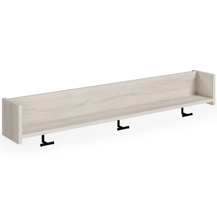 Socalle – Wall Mounted Coat Rack w/Shelf – Light Natural