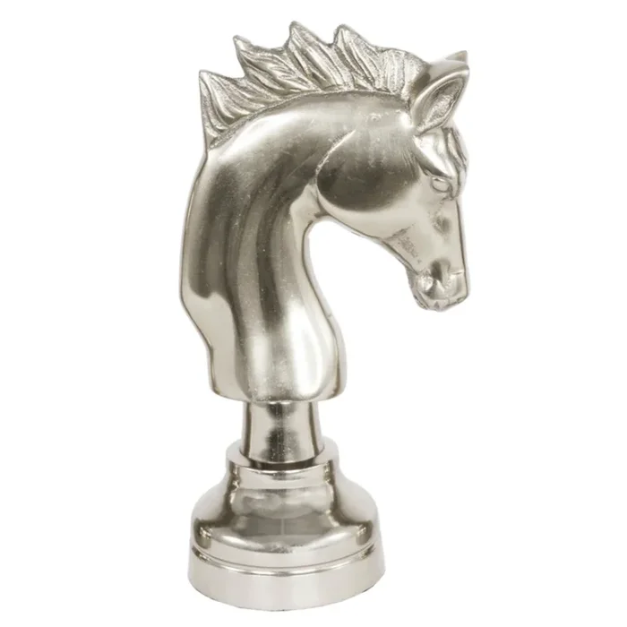 SOPHIE Oversized Horse Chess Sculpture Silver