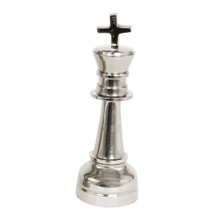 SOPHIE Oversized King Chess Piece Sculpture Silver