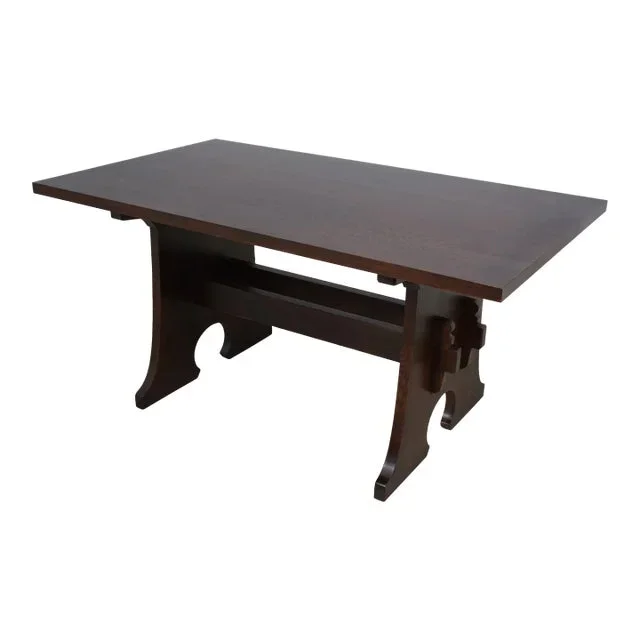 Stickley Mission Oak Trestle Dining Room Table