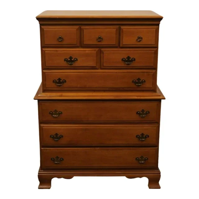 Sumter Cabinet Solid Hard Rock Maple Colonial Early American 36″ Chest on Chest