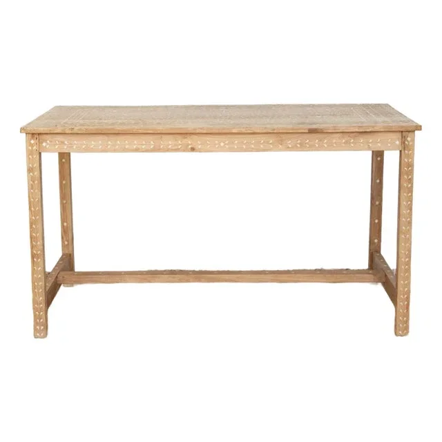 Sun-Bleached Farmhouse Inlay Table