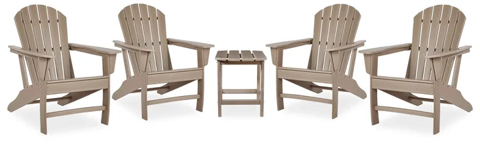 Sundown Treasure 4 Adirondack Chairs and Outdoor End Table P014P2 by Signature Design by Ashley at Old Brick Furniture & Mattress Co.