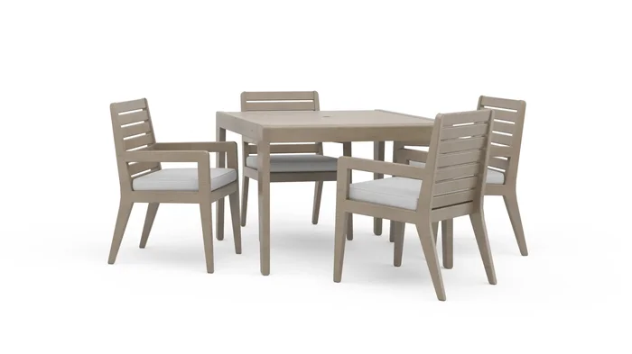Sustain Outdoor Dining Table and Four Armchairs 5675-37-81Q by homestyles at Old Brick Furniture & Mattress Co.