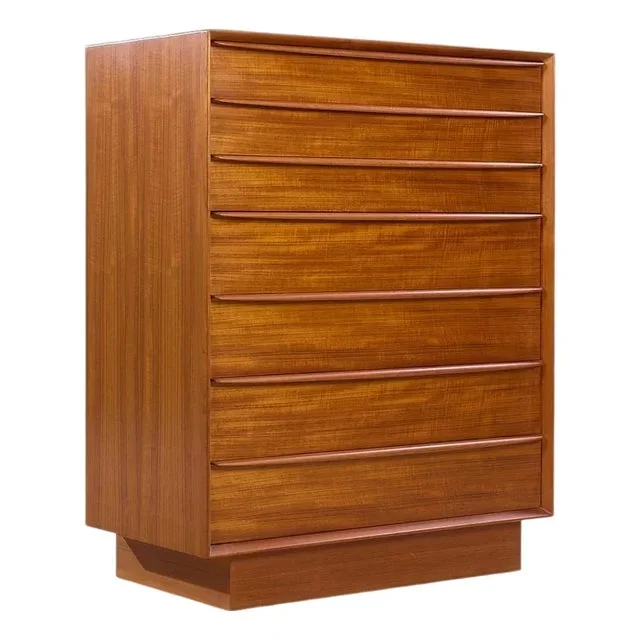 Svend A. Madsen for Falster Mid Century Danish Teak Highboy Dresser