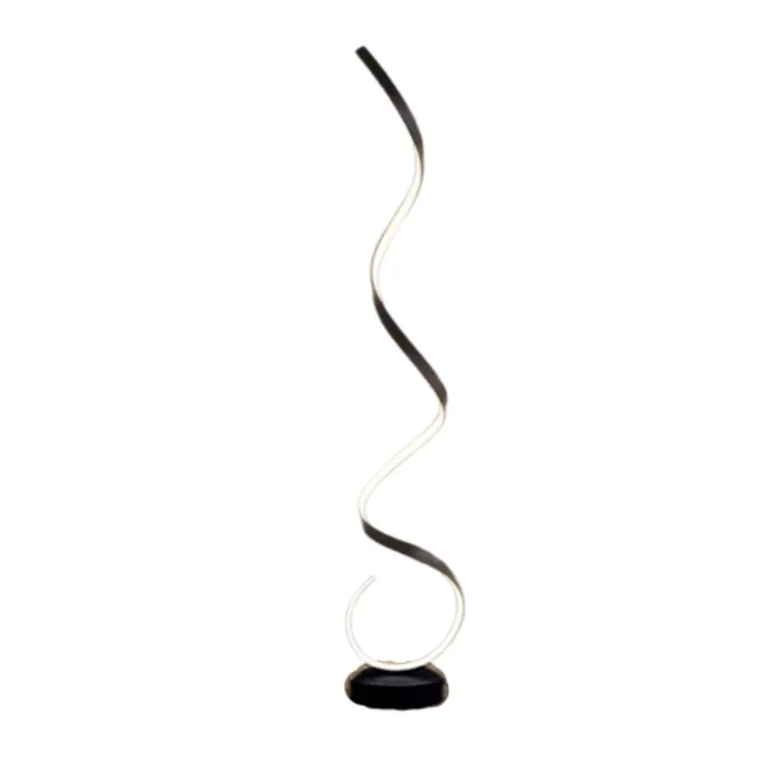 SWIRL Black Led Floor Lamp