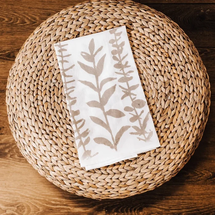 Taupe Eucalyptus Flour Sack Towel