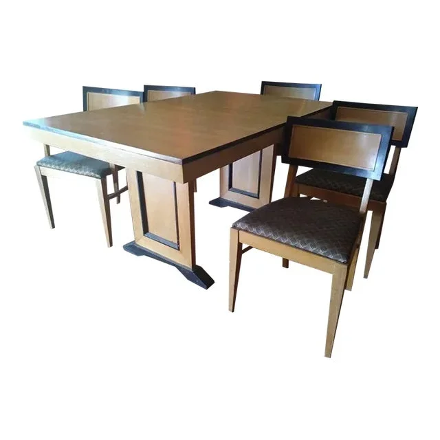 Thomasville 1960s Mid Century Danish Design Dining Room Set of 6