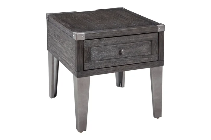 Todoe End Table in Gray