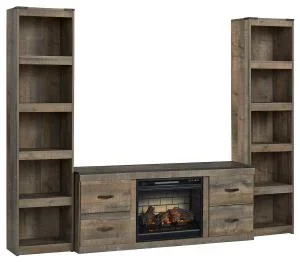Trinell 3-piece Entertainment Center With Electric Fireplace