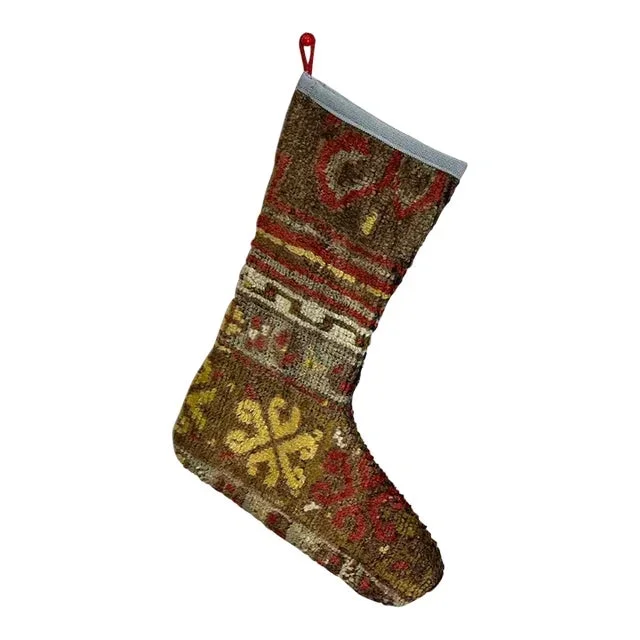 Turkish Kilim Rug Christmas Stocking