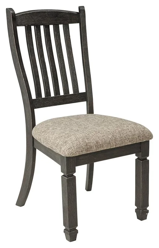 Tyler – Black/grayish Brown – Dining Uph Side Chair (2/cn) – Slatback