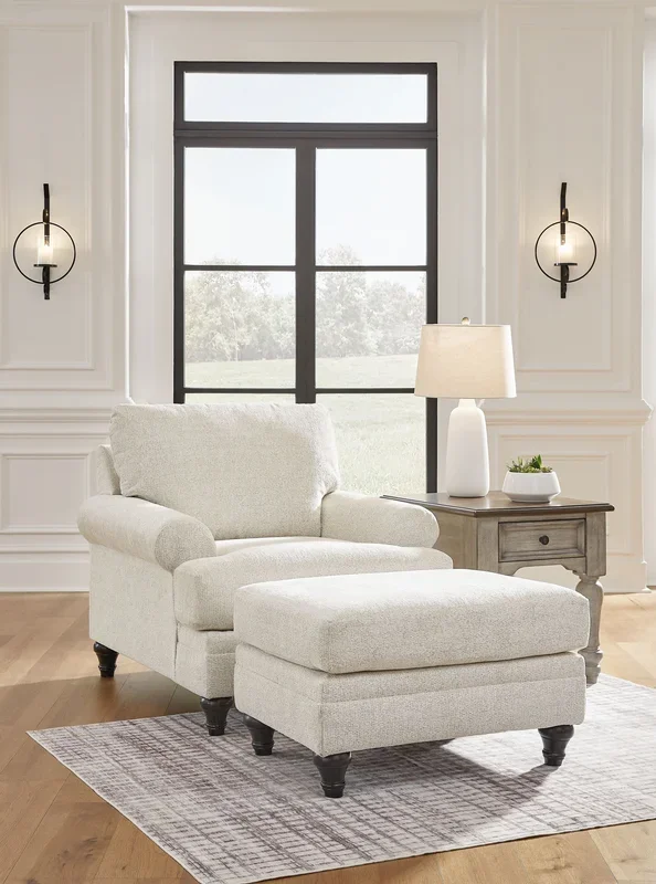 Valerani – 2 Pc. – Chair, Ottoman – Sandstone