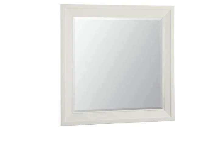 Vaughan-Bassett Maple Road Landscape Mirror in Soft White/Natural Top