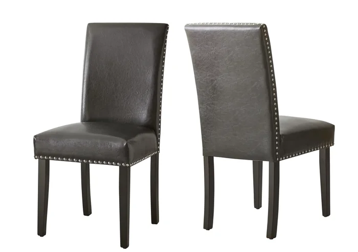 Verano Vegan Leather Side Chair, Gray VR450SG by Steve Silver at Old Brick Furniture & Mattress Co.