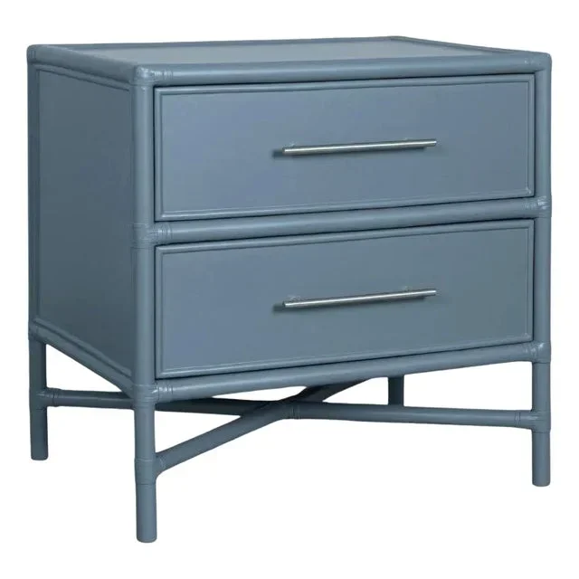 Verona Two-Drawer Nightstand, Regatta Blue