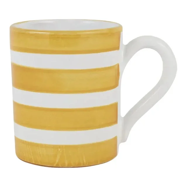 VIETRI Amalfitana Yellow Stripe Mug