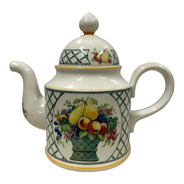 Villeroy and Boch Basket Very Rare Teapot/Coffee Pot With Lid