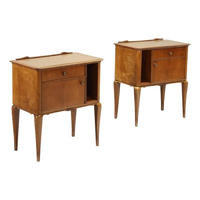 Vintage Bedside Tables, 1950s, Set of 2